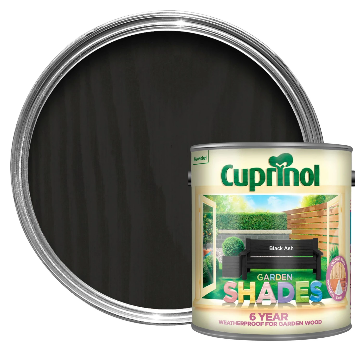 Cuprinol Garden Shades Black Ash Matt Exterior Wood Paint, 2.5L 3 Cuprinol Garden Shades Black Ash Matt Exterior Wood Paint, 2.5L