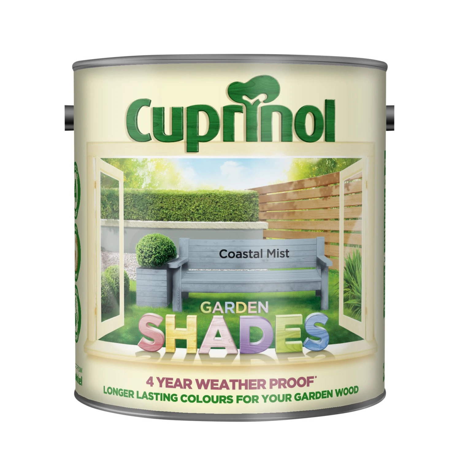 Cuprinol Garden Shades Coastal Mist Matt Exterior Wood Paint, 2.5L 4 Cuprinol Garden Shades Coastal Mist Matt Exterior Wood Paint, 2.5L - Image 2