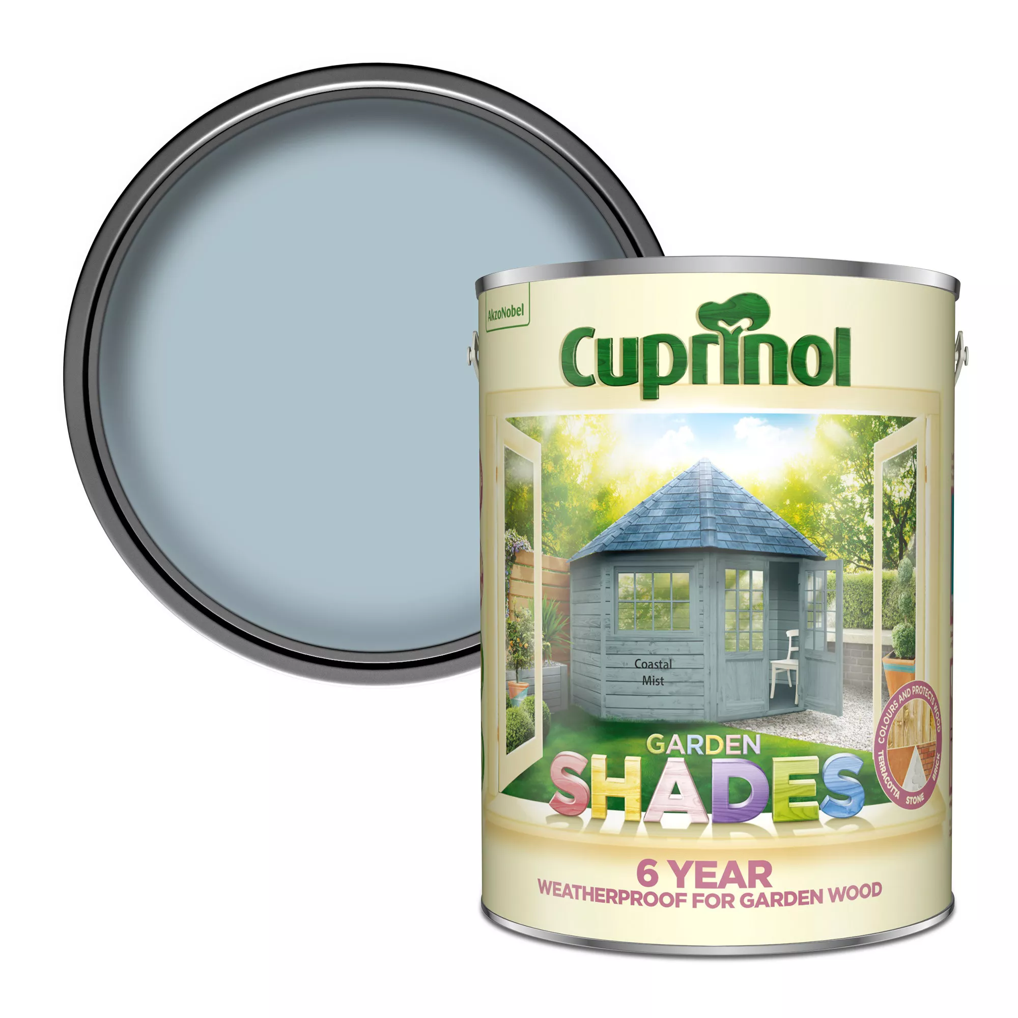 Cuprinol Garden Shades Coastal Mist Matt Multi-surface Exterior Wood Paint, 5L 3 Cuprinol Garden Shades Coastal Mist Matt Multi-surface Exterior Wood Paint, 5L