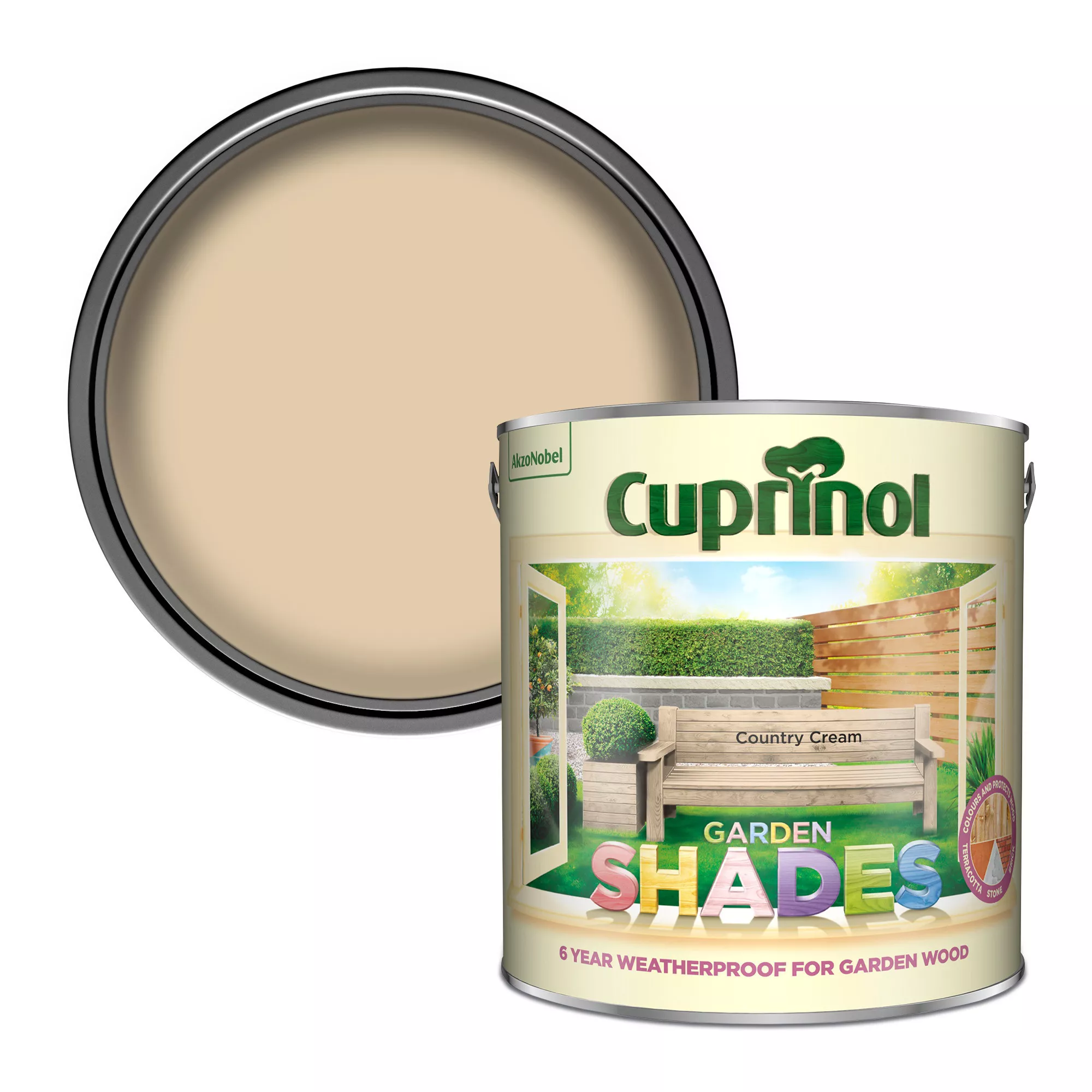 Cuprinol Garden Shades Country Cream Matt Exterior Wood Paint, 2.5L 3 Cuprinol Garden Shades Country Cream Matt Exterior Wood Paint, 2.5L