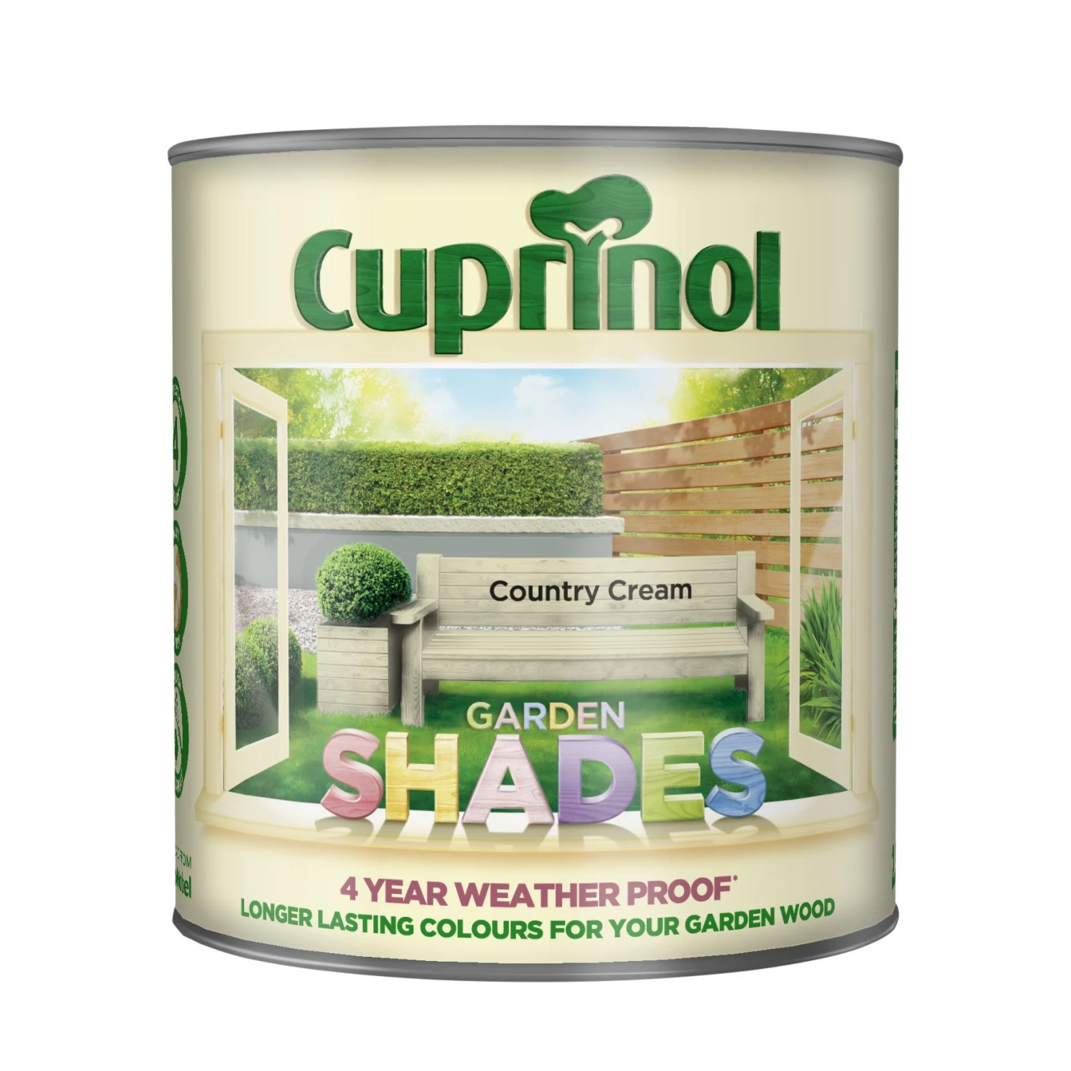 Cuprinol Garden Shades Country Cream Matt Exterior Wood Paint, 2.5L 4 Cuprinol Garden Shades Country Cream Matt Exterior Wood Paint, 2.5L - Image 2