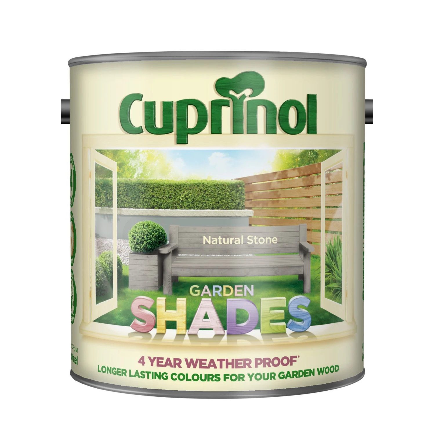 Cuprinol Garden Shades Natural Stone Matt Exterior Wood Paint, 2.5L 4 Cuprinol Garden Shades Natural Stone Matt Exterior Wood Paint, 2.5L - Image 2