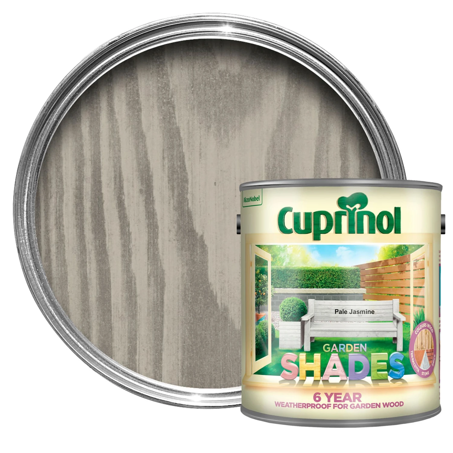 Cuprinol Garden Shades Pale Jasmine Matt Multi-surface Exterior Wood Paint, 2.5L 3 Cuprinol Garden Shades Pale Jasmine Matt Multi-surface Exterior Wood Paint, 2.5L