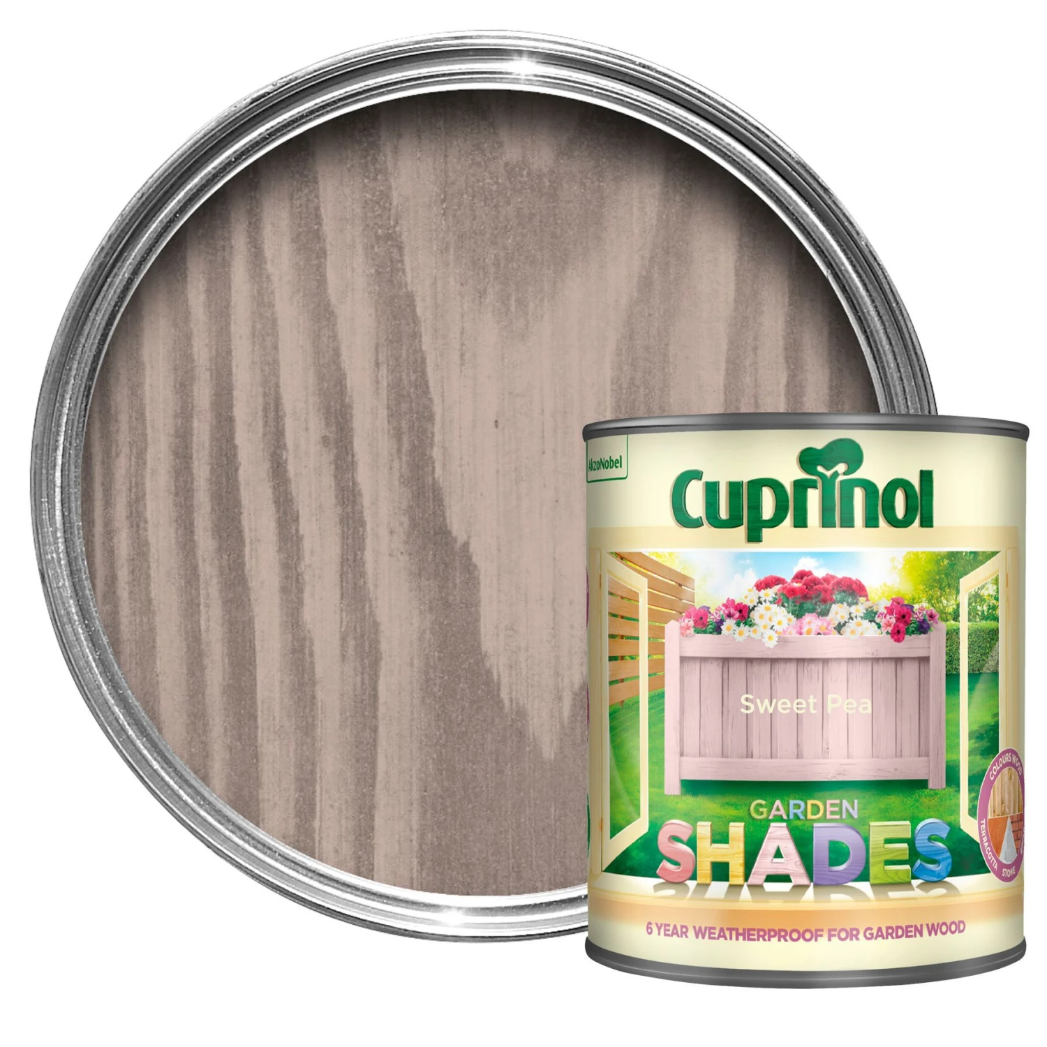 Cuprinol Garden Shades Sweet Pea Matt Multi-surface Exterior Wood Paint, 1L 3 Cuprinol Garden Shades Sweet Pea Matt Multi-surface Exterior Wood Paint, 1L