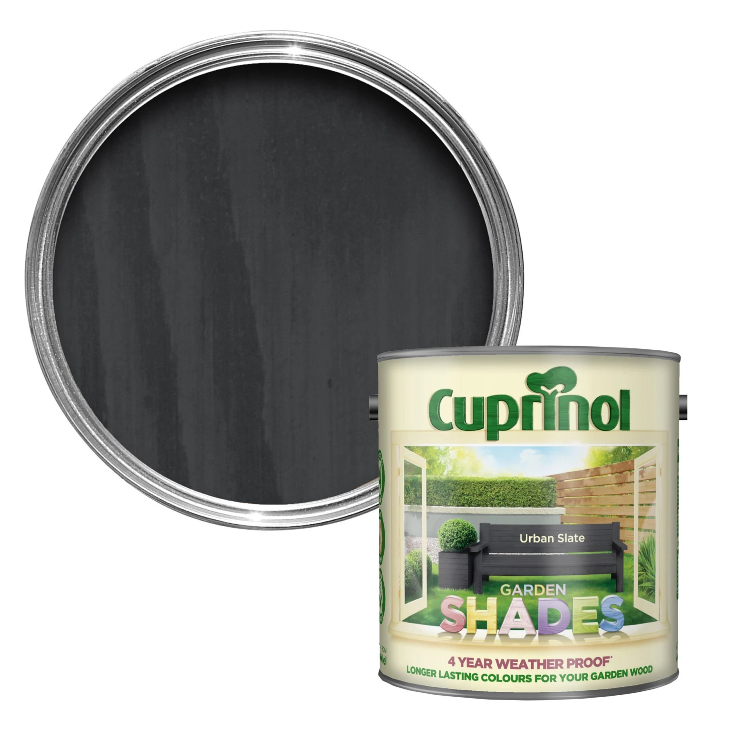 Cuprinol Garden Shades Urban Slate Matt Exterior Wood Paint, 2.5L 3 Cuprinol Garden Shades Urban Slate Matt Exterior Wood Paint, 2.5L