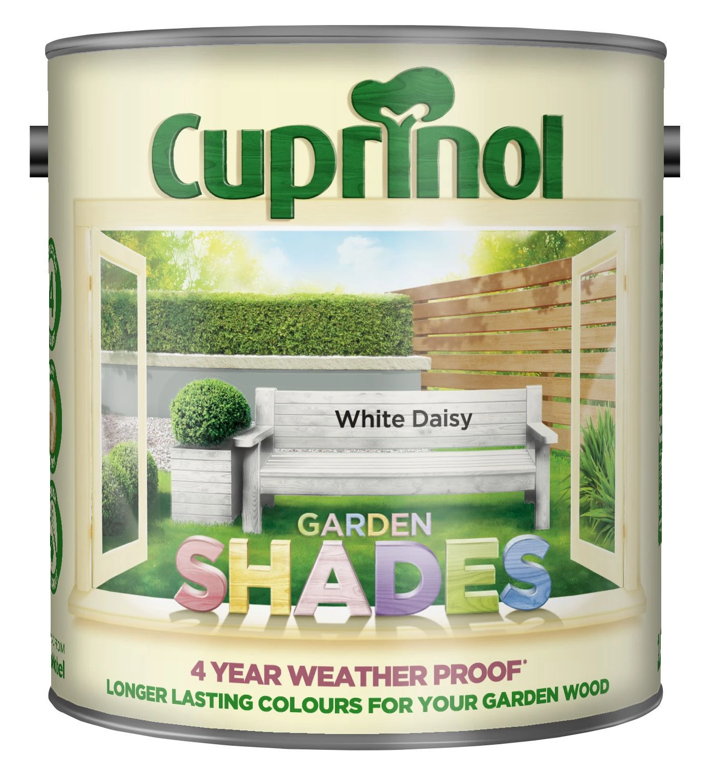 Cuprinol Garden Shades White Daisy Matt Multi-surface Exterior Wood Paint, 2.5L 4 Cuprinol Garden Shades White Daisy Matt Multi-surface Exterior Wood Paint, 2.5L - Image 2