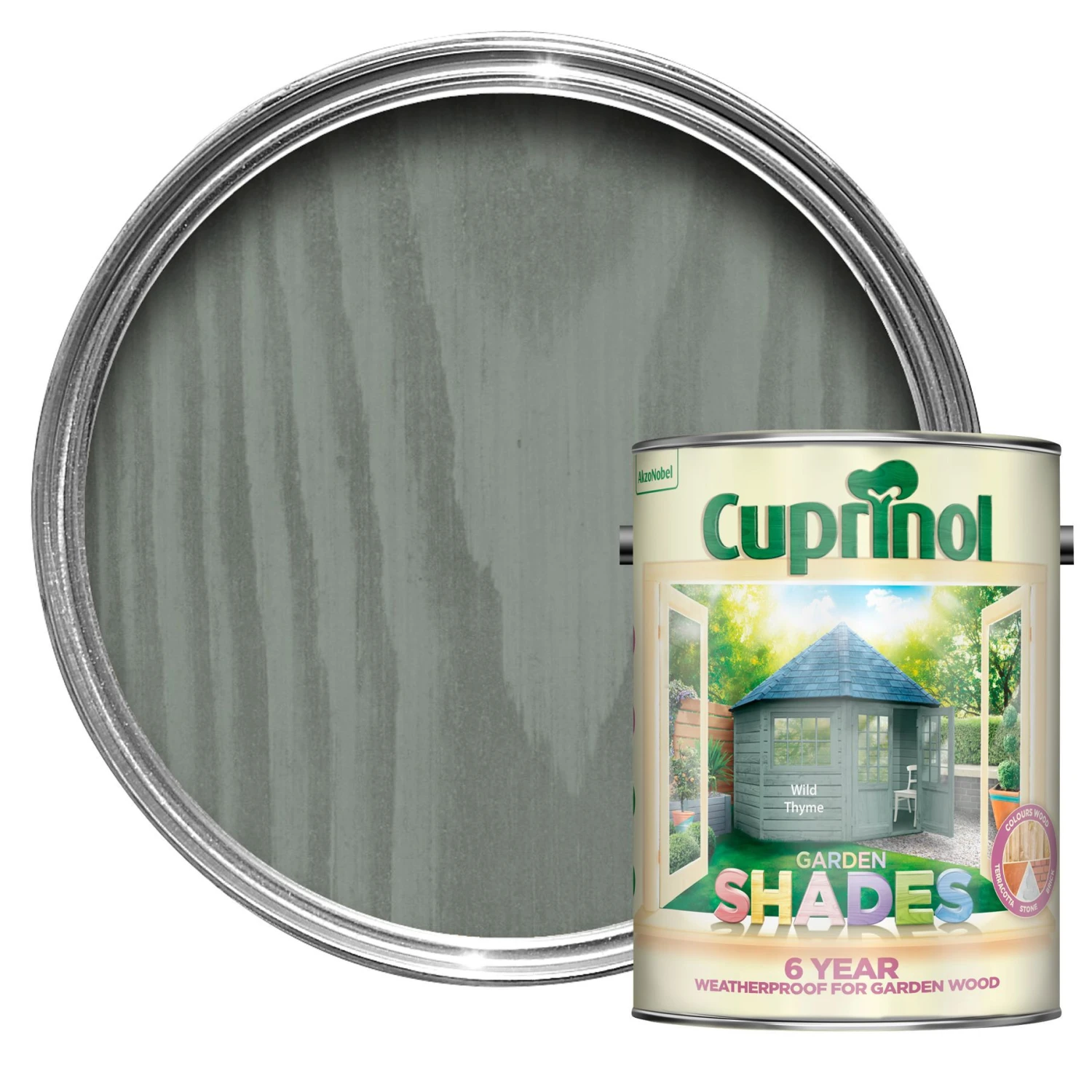 Cuprinol Garden Shades Wild Thyme Matt Multi-surface Exterior Wood Paint, 5L 3 Cuprinol Garden Shades Wild Thyme Matt Multi-surface Exterior Wood Paint, 5L