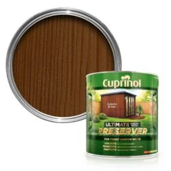 Cuprinol Ultimate Autumn Brown Matt Arbours, Fencing, Gates, Sheds & Summerhouses Preserver, 4L