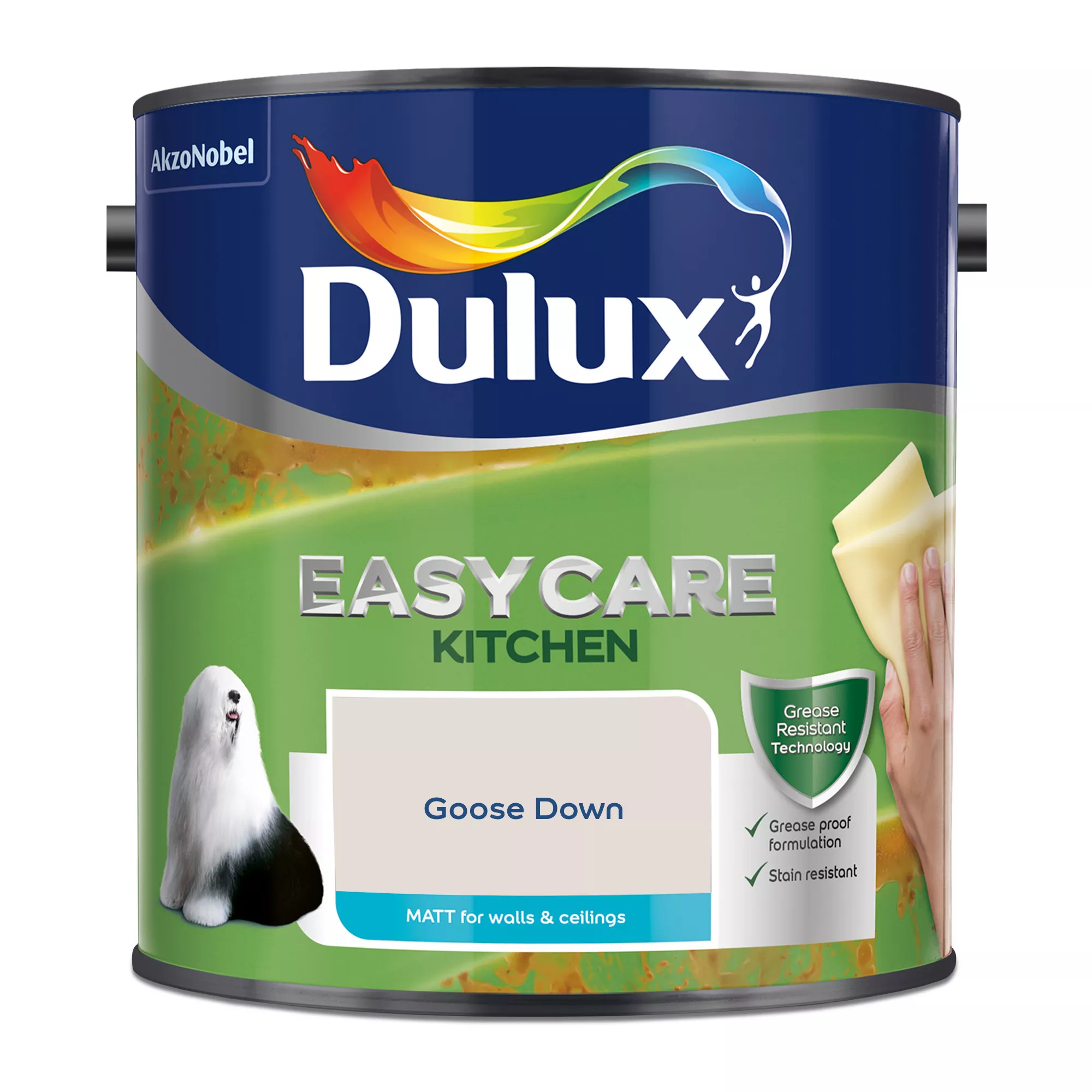 Dulux Easycare Kitchen Goose Down Matt Wall Paint, 2.5L 4 Dulux Easycare Kitchen Goose Down Matt Wall Paint, 2.5L - Image 2