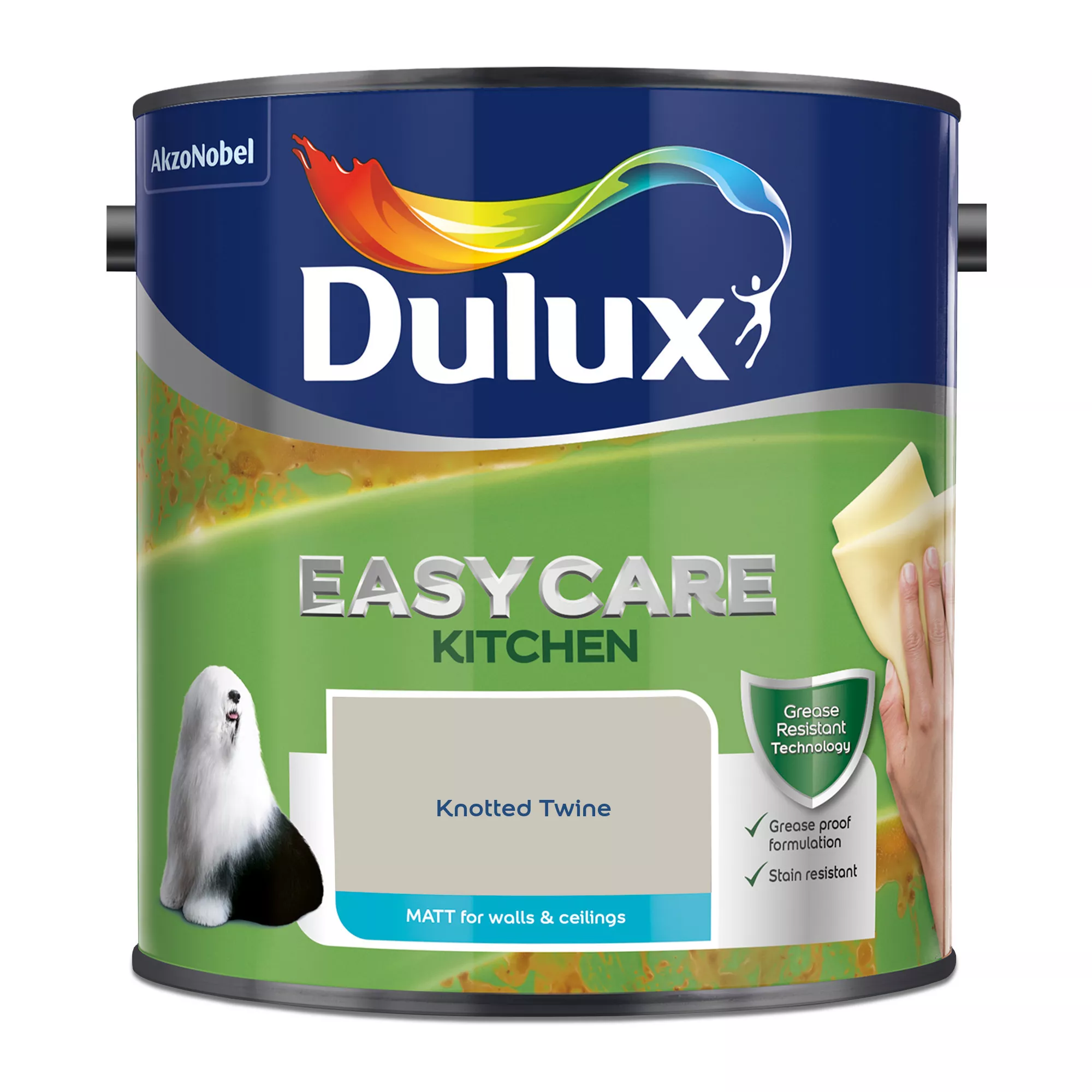 Dulux Easycare Kitchen Knotted Twine Matt Wall Paint, 2.5L 4 Dulux Easycare Kitchen Knotted Twine Matt Wall Paint, 2.5L - Image 2