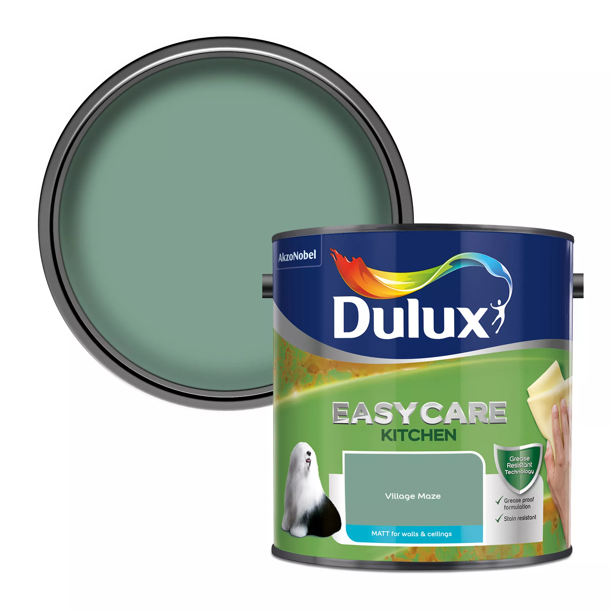 Dulux Easycare Kitchen Village Maze Matt Wall Paint, 2.5L 3 Dulux Easycare Kitchen Village Maze Matt Wall Paint, 2.5L