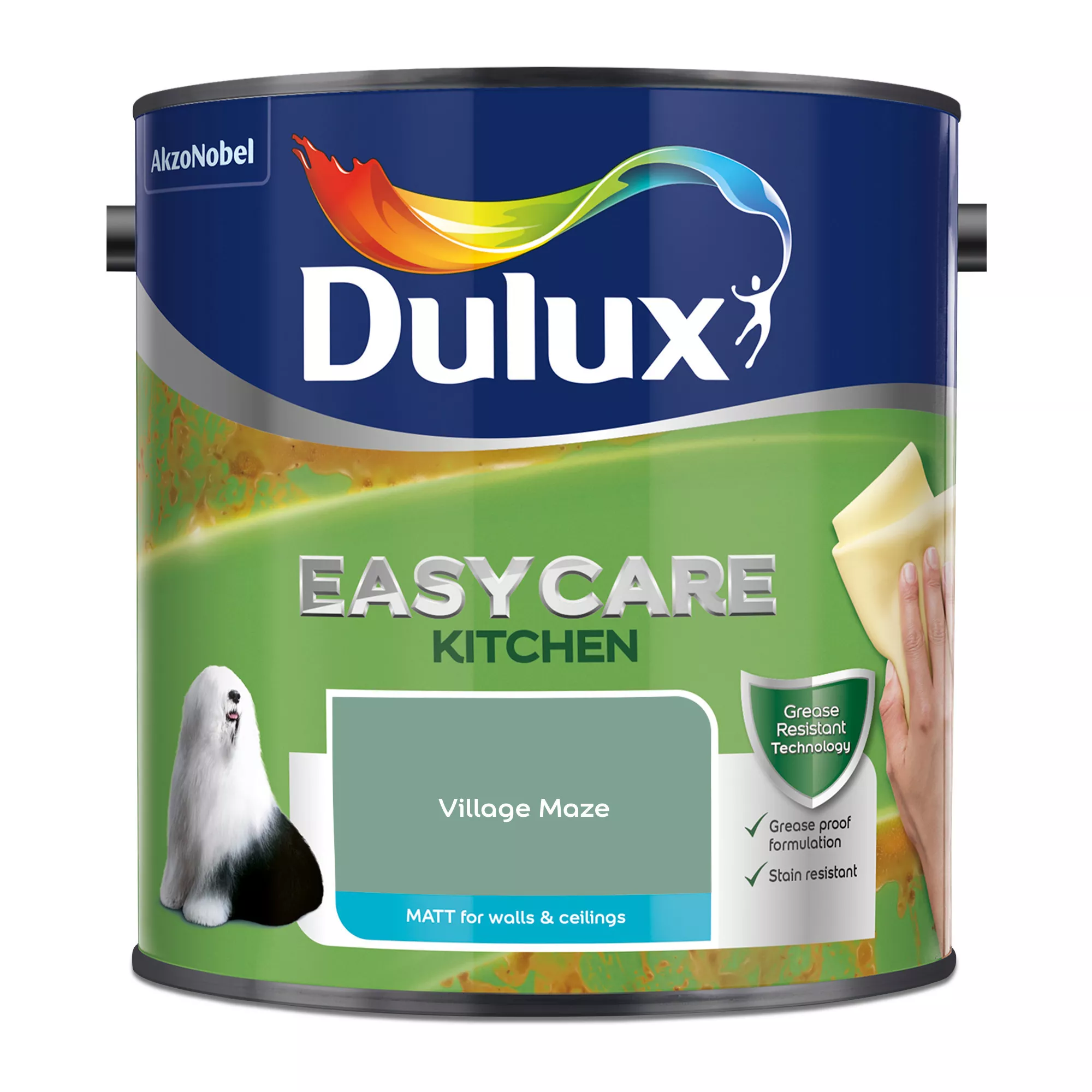 Dulux Easycare Kitchen Village Maze Matt Wall Paint, 2.5L 4 Dulux Easycare Kitchen Village Maze Matt Wall Paint, 2.5L - Image 2