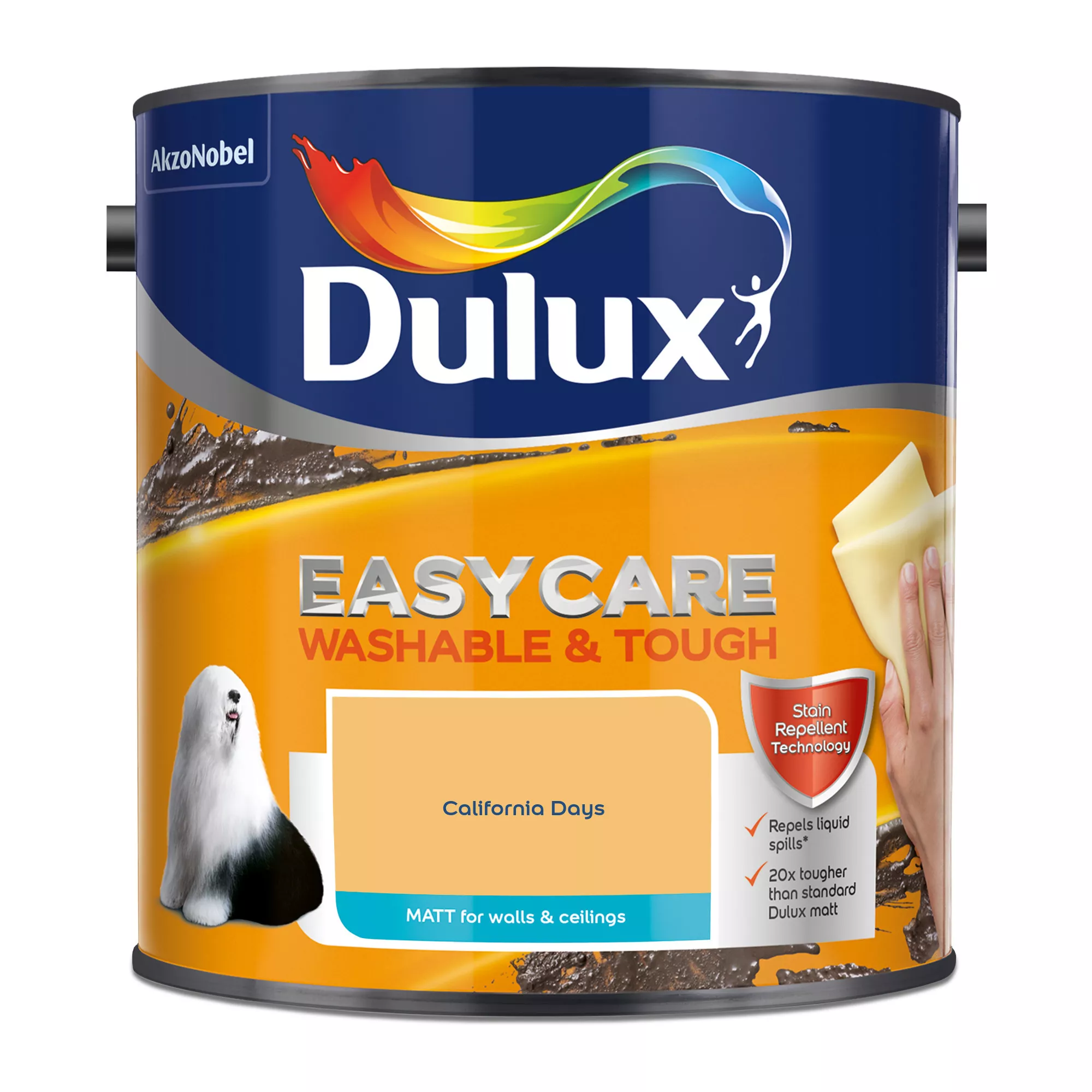 Dulux Easycare Washable & Tough California Days Matt Wall Paint, 2.5L 4 Dulux Easycare Washable & Tough California Days Matt Wall Paint, 2.5L - Image 2