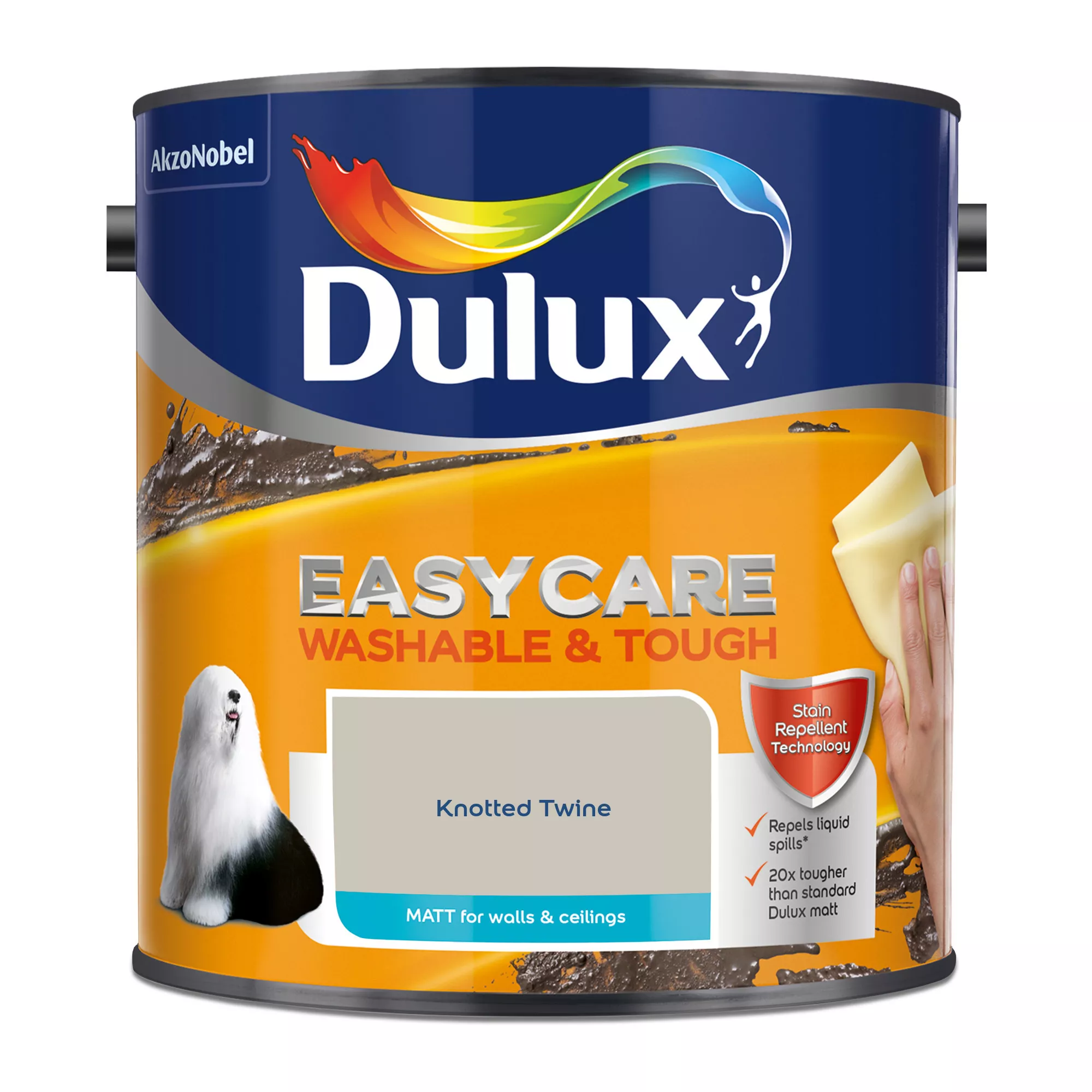 Dulux Easycare Washable & Tough Knotted Twine Matt Wall Paint, 2.5L 4 Dulux Easycare Washable & Tough Knotted Twine Matt Wall Paint, 2.5L - Image 2