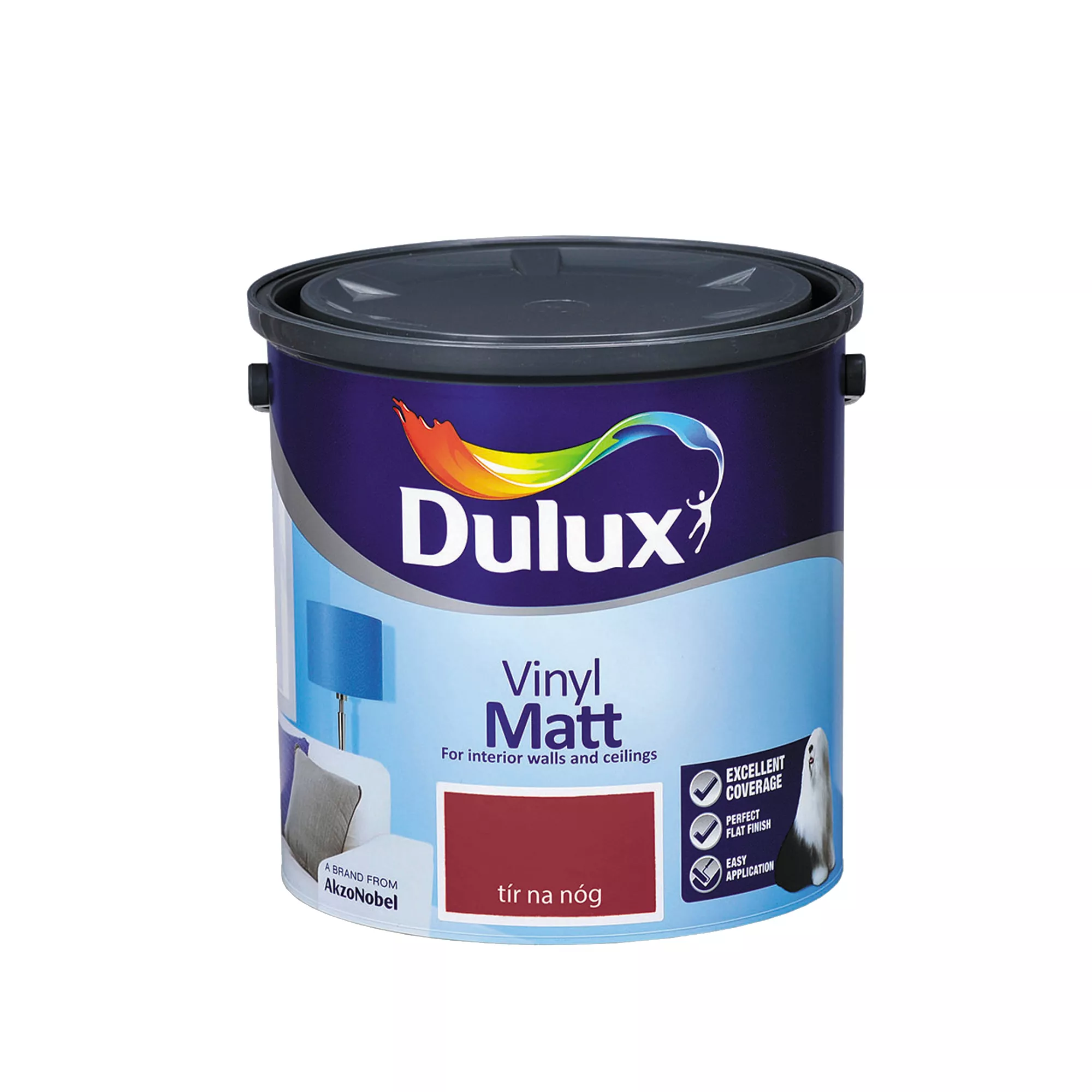 Dulux Tir Na Nog Vinyl Matt Emulsion Paint, 2.5L 4 Dulux Tir Na Nog Vinyl Matt Emulsion Paint, 2.5L - Image 2