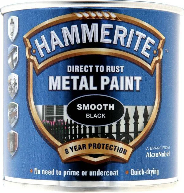 Hammerite Black Gloss Metal Paint, 250ml 4 Hammerite Black Gloss Metal Paint, 250ml - Image 2