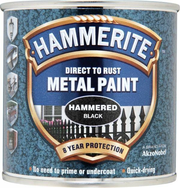 Hammerite Black Hammered Effect Metal Paint, 250ml 3 Hammerite Black Hammered Effect Metal Paint, 250ml