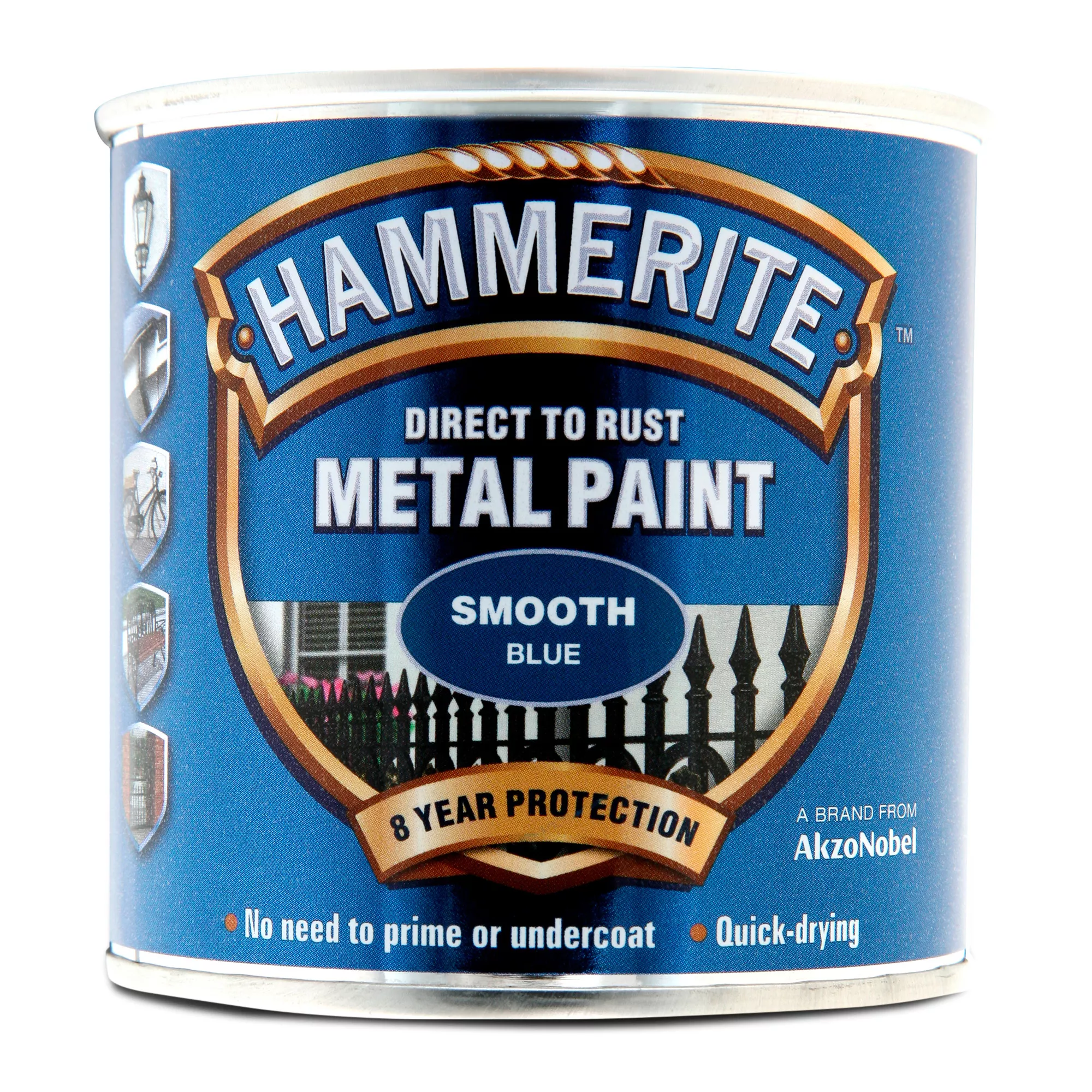 Hammerite Blue Gloss Metal Paint, 250ml 3 Hammerite Blue Gloss Metal Paint, 250ml - Image 2