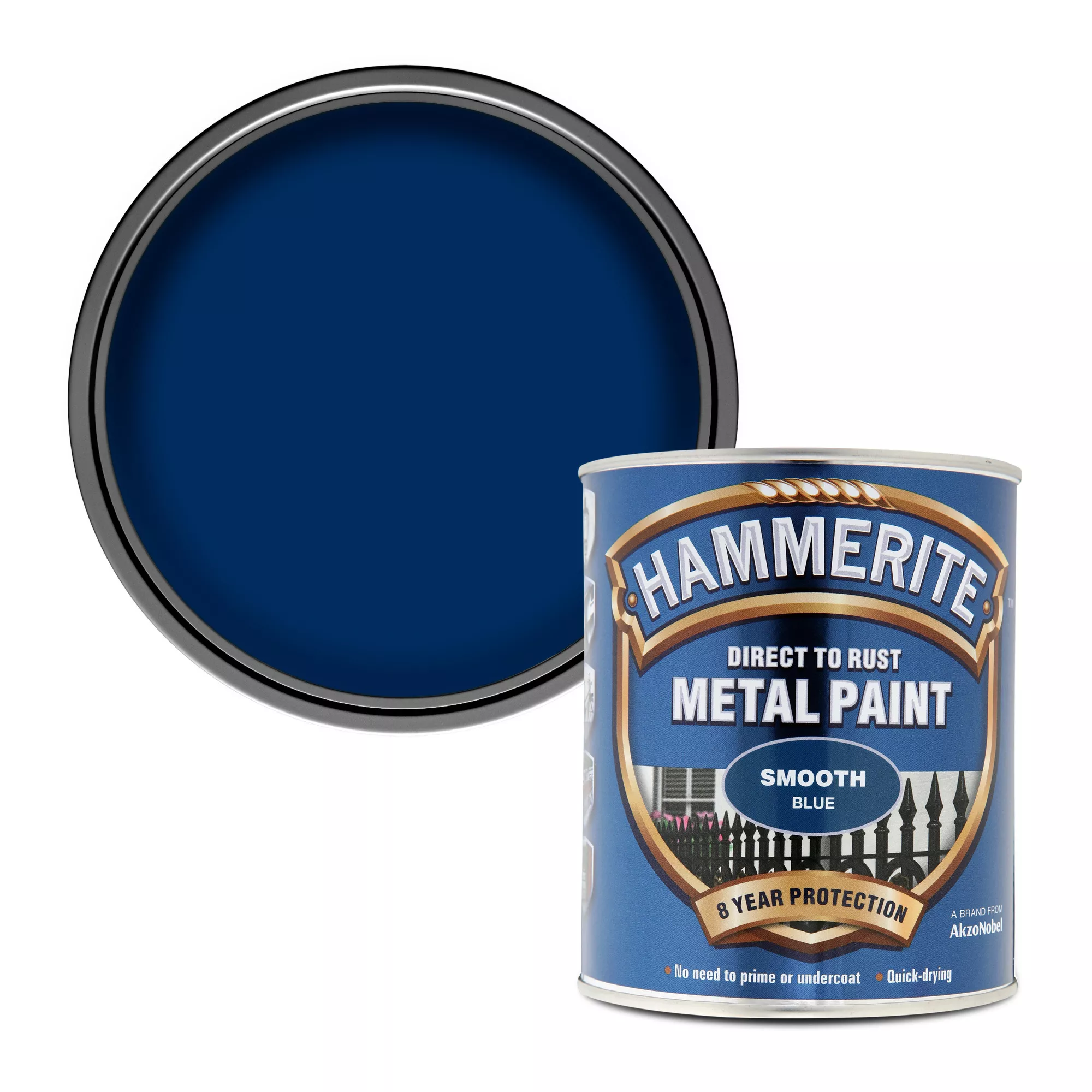 Hammerite Blue Gloss Metal Paint, 750ml 3 Hammerite Blue Gloss Metal Paint, 750ml