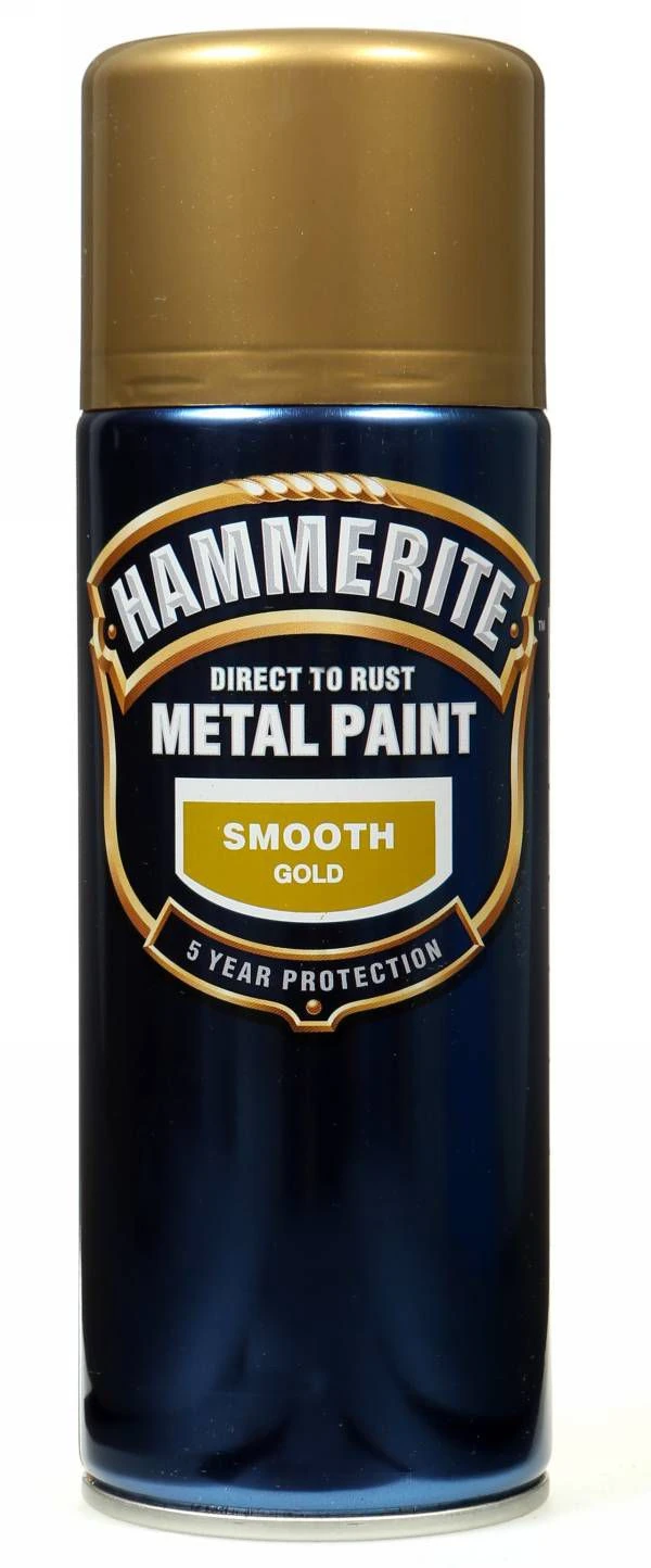 Hammerite Gloss Gold Effect Metal Paint, 400ml 3 Hammerite Gloss Gold Effect Metal Paint, 400ml