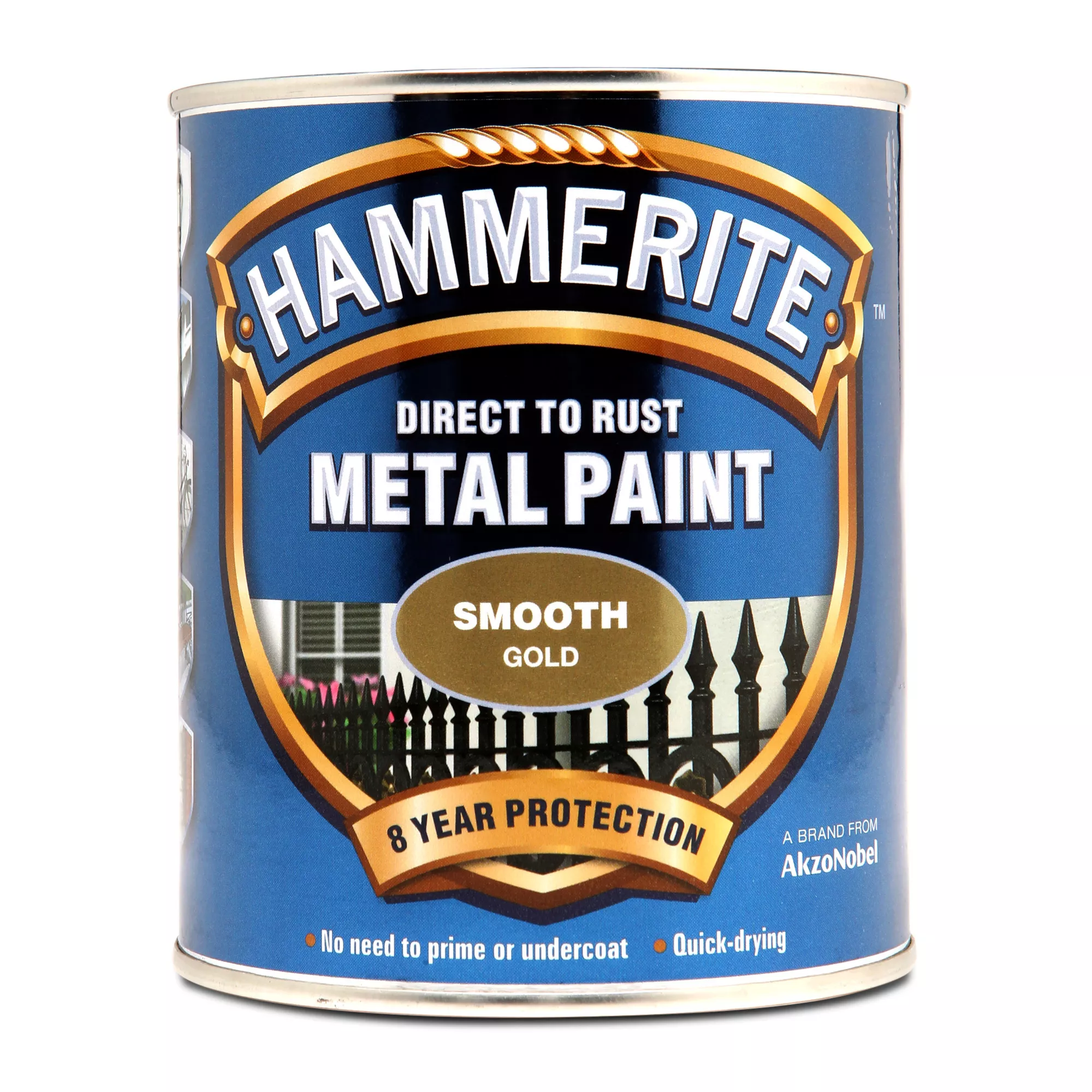Hammerite Gloss Gold Effect Metal Paint, 750ml 4 Hammerite Gloss Gold Effect Metal Paint, 750ml - Image 2
