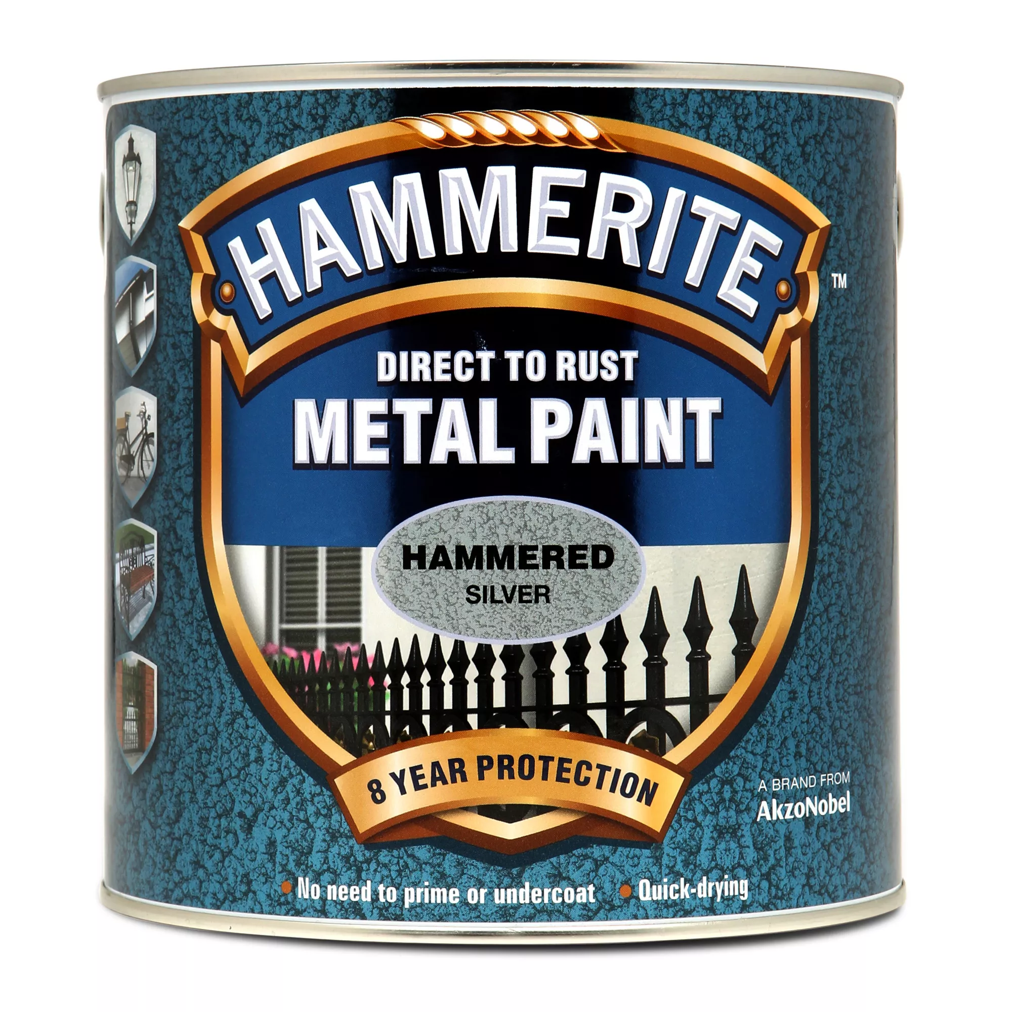 Hammerite Hammered Effect Metal Paint, 2.5L 4 Hammerite Hammered Effect Metal Paint, 2.5L - Image 2