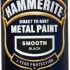Hammerite Smoothrite Black Gloss Spray Paint, 400ml 1 Hammerite Smoothrite Black Gloss Spray Paint, 400ml -TRADE POINTS PAINTS hammerite smoothrite black gloss spray paint 400ml5011867220130 08c bq