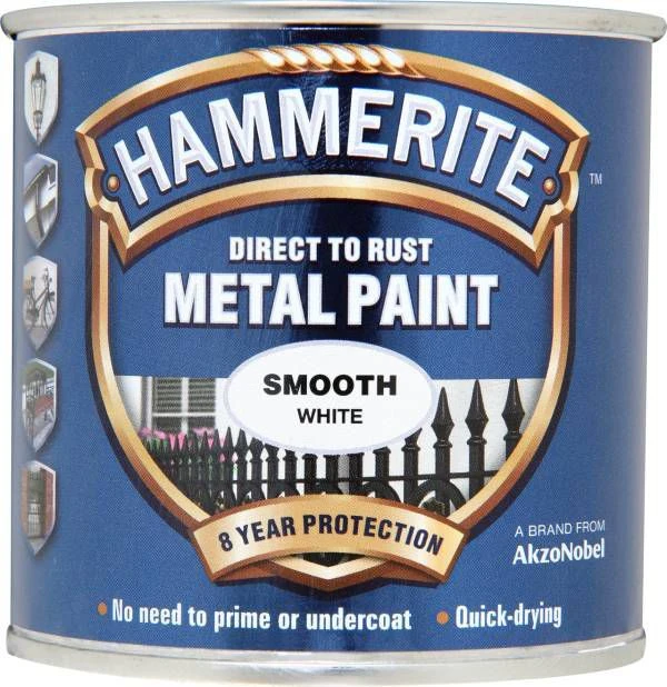 Hammerite White Gloss Metal Paint, 250ml 4 Hammerite White Gloss Metal Paint, 250ml - Image 2