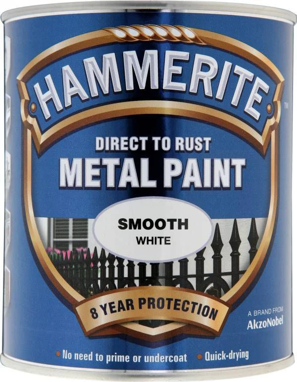 Hammerite White Gloss Metal Paint, 750ml 4 Hammerite White Gloss Metal Paint, 750ml - Image 2