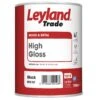 Leyland Trade Black Gloss Metal & Wood Paint, 750ml 1 Leyland Trade Black Gloss Metal & Wood Paint, 750ml -TRADE POINTS PAINTS leyland trade black gloss metal wood paint 750ml5010426773032 02c bq