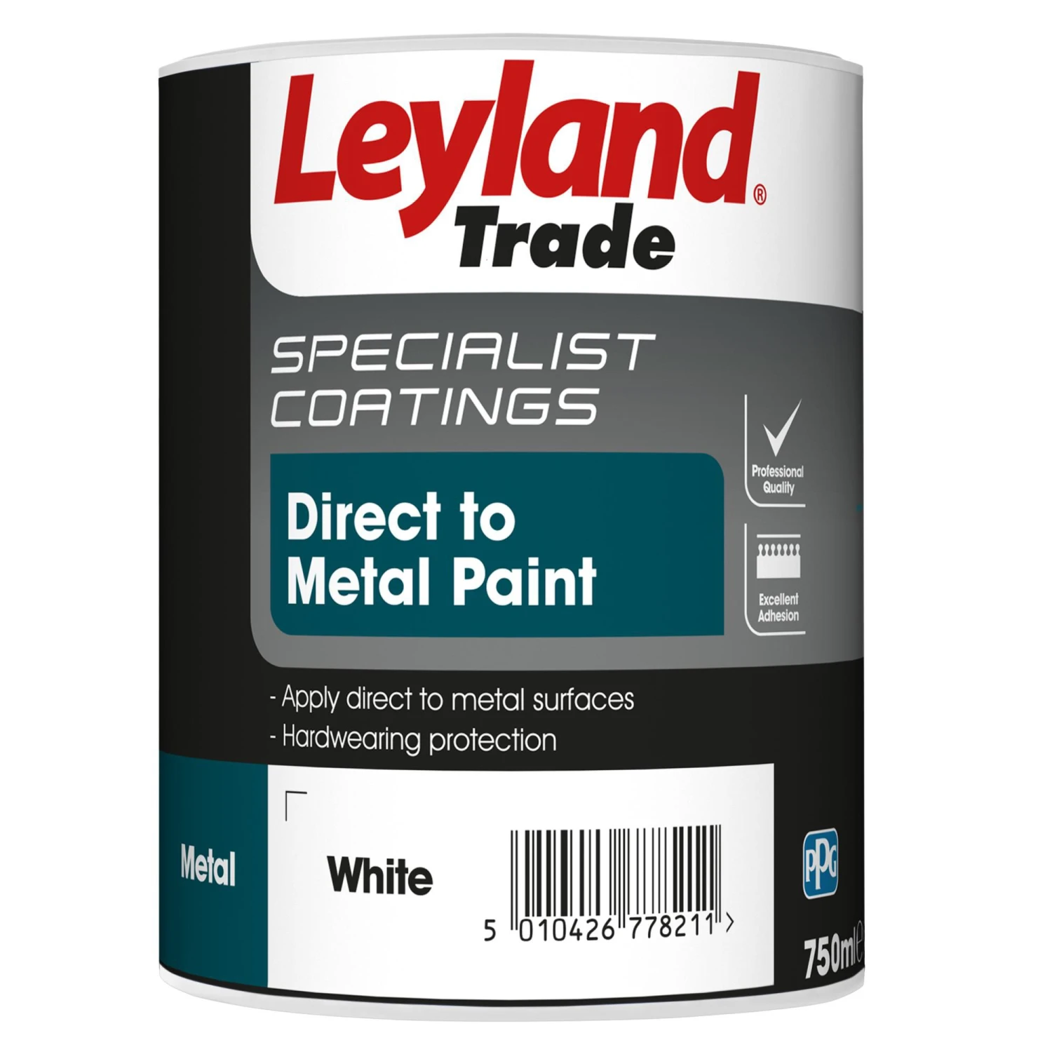 Leyland Trade Specialist White Semi-gloss Metal Paint, 750ml 3 Leyland Trade Specialist White Semi-gloss Metal Paint, 750ml