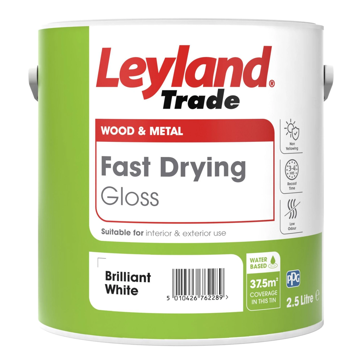 Leyland Trade White Gloss Metal & Wood Paint, 2.5L 3 Leyland Trade White Gloss Metal & Wood Paint, 2.5L