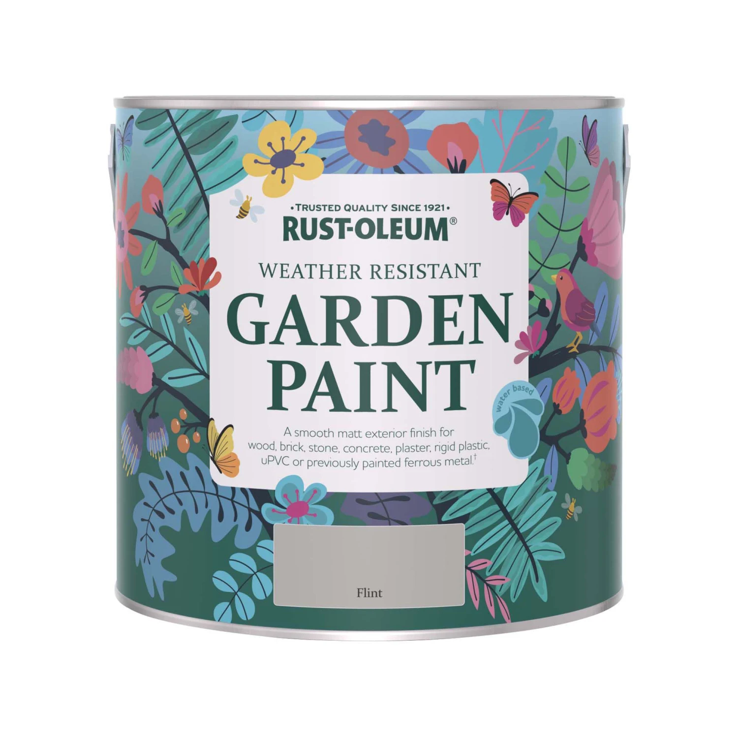 Rust-Oleum Garden Paint Flint Matt Multi-surface Garden Paint, 2.5L Tin 4 Rust-Oleum Garden Paint Flint Matt Multi-surface Garden Paint, 2.5L Tin - Image 2
