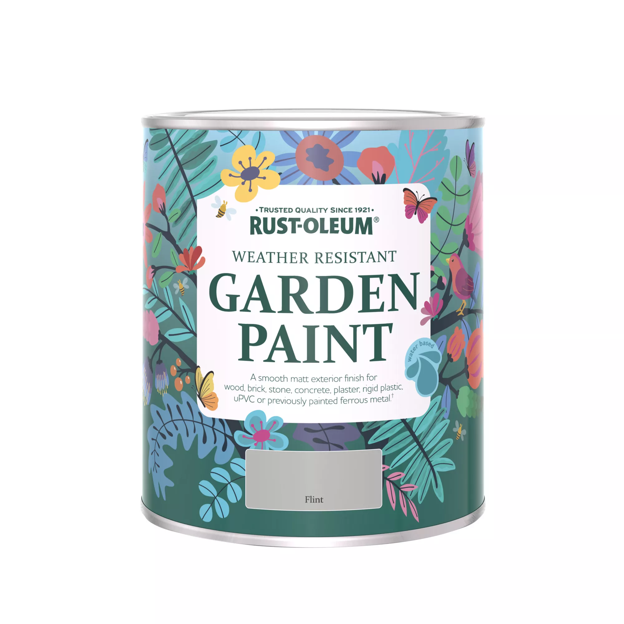 Rust-Oleum Garden Paint Flint Matt Multi-surface Garden Paint, 750ml Tin 4 Rust-Oleum Garden Paint Flint Matt Multi-surface Garden Paint, 750ml Tin - Image 2