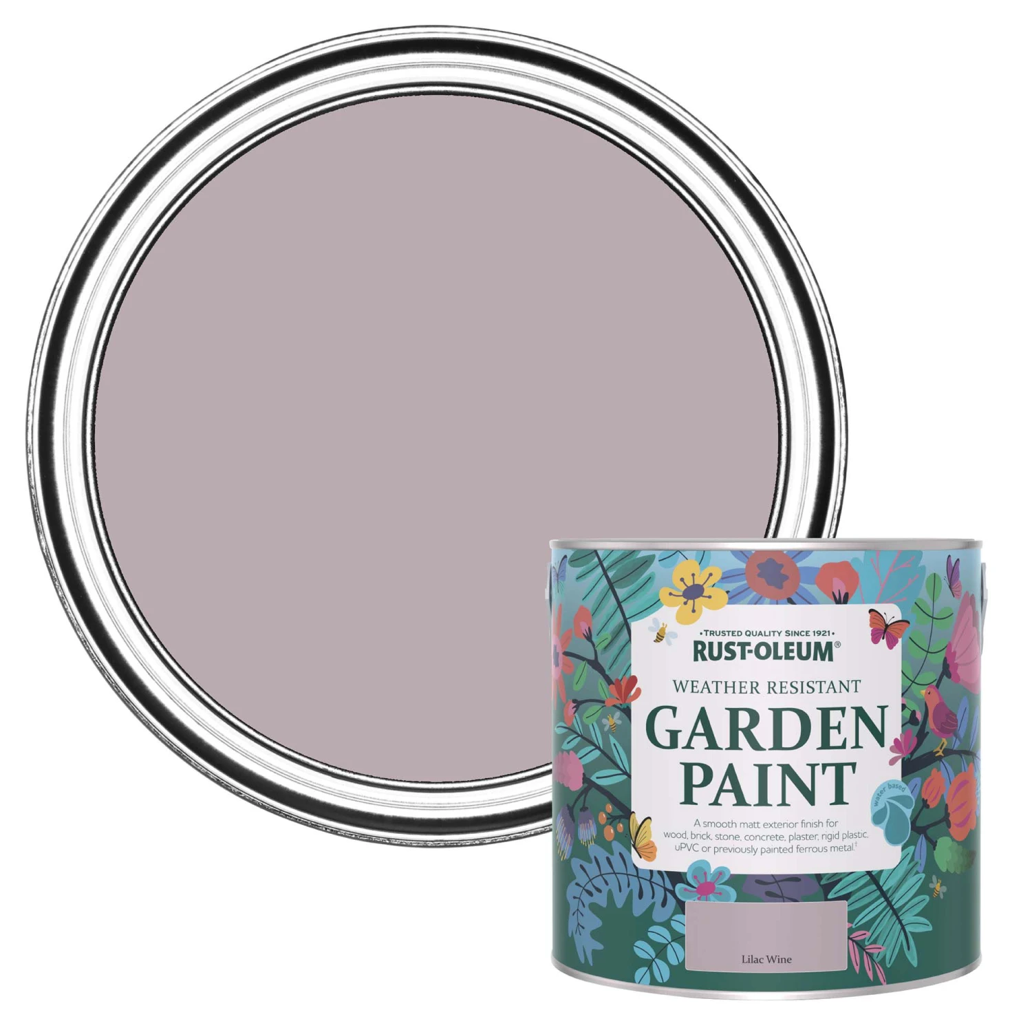 Rust-Oleum Garden Paint Lilac Wine Matt Multi-surface Garden Paint, 2.5L Tin 3 Rust-Oleum Garden Paint Lilac Wine Matt Multi-surface Garden Paint, 2.5L Tin