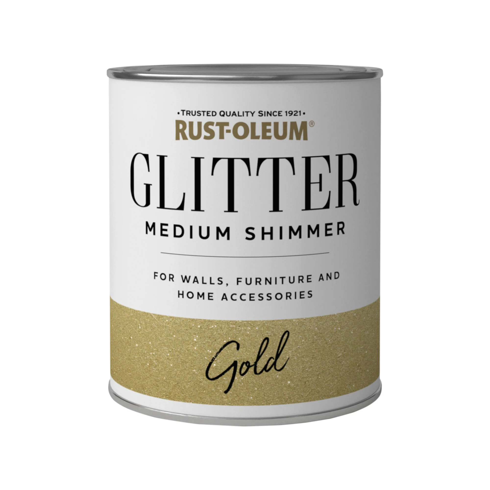Rust-Oleum Medium Shimmer Gold Glitter Effect Mid Sheen Multi-surface Topcoat Paint Glitter, 750ml 4 Rust-Oleum Medium Shimmer Gold Glitter Effect Mid Sheen Multi-surface Topcoat Paint Glitter, 750ml - Image 2