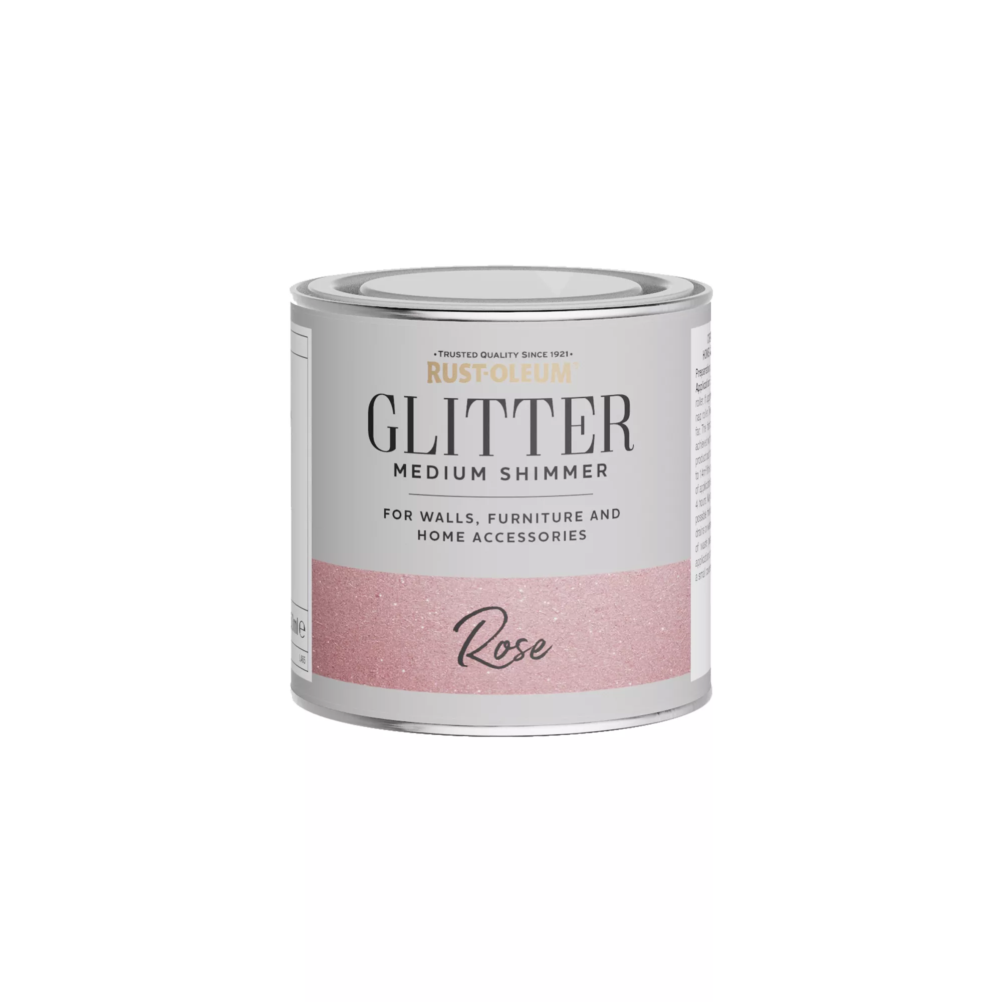 Rust-Oleum Medium Shimmer Rose Glitter Effect Mid Sheen Multi-surface Topcoat Paint Glitter, 250ml 4 Rust-Oleum Medium Shimmer Rose Glitter Effect Mid Sheen Multi-surface Topcoat Paint Glitter, 250ml - Image 2