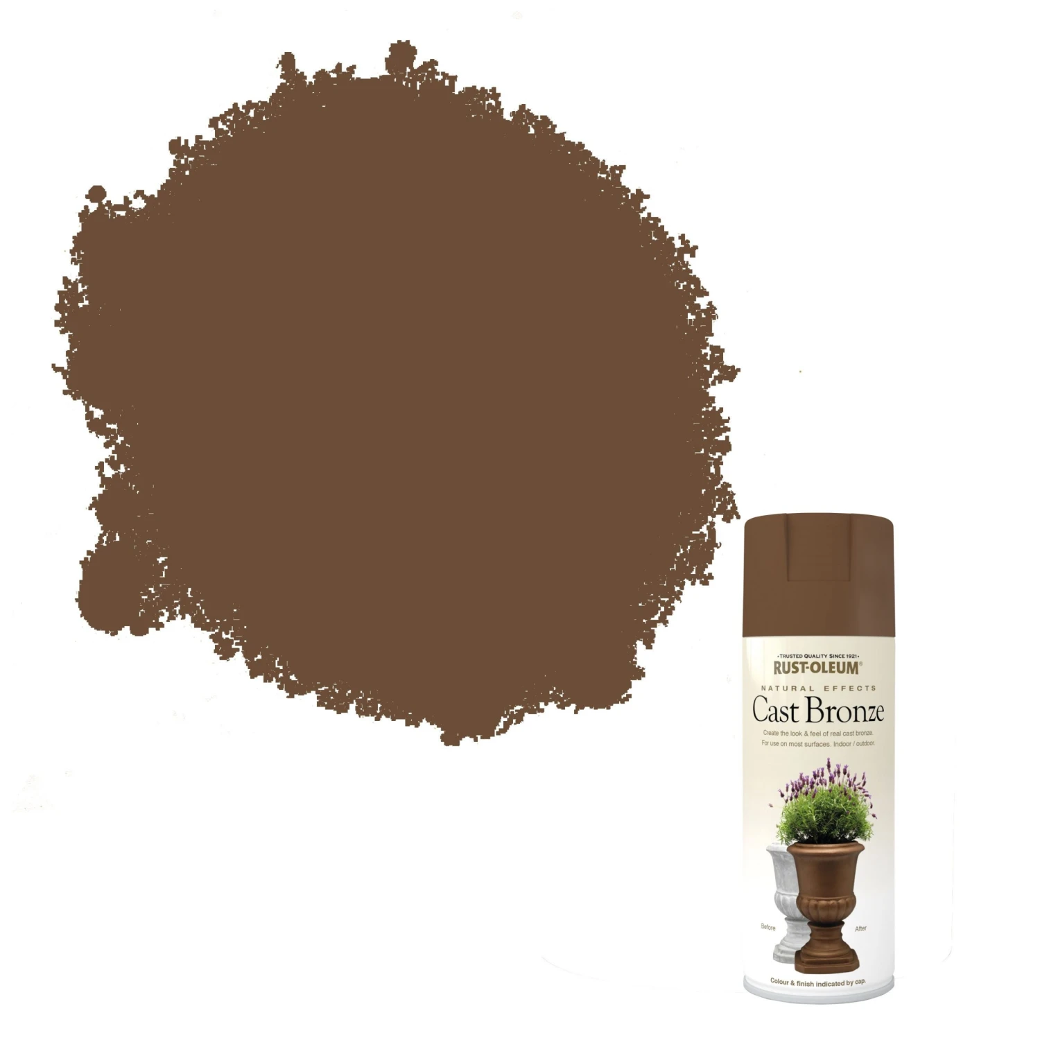 Rust-Oleum Natural Effects Matt Cast Bronze Textured Effect Multi-surface Spray Paint, 400ml 3 Rust-Oleum Natural Effects Matt Cast Bronze Textured Effect Multi-surface Spray Paint, 400ml