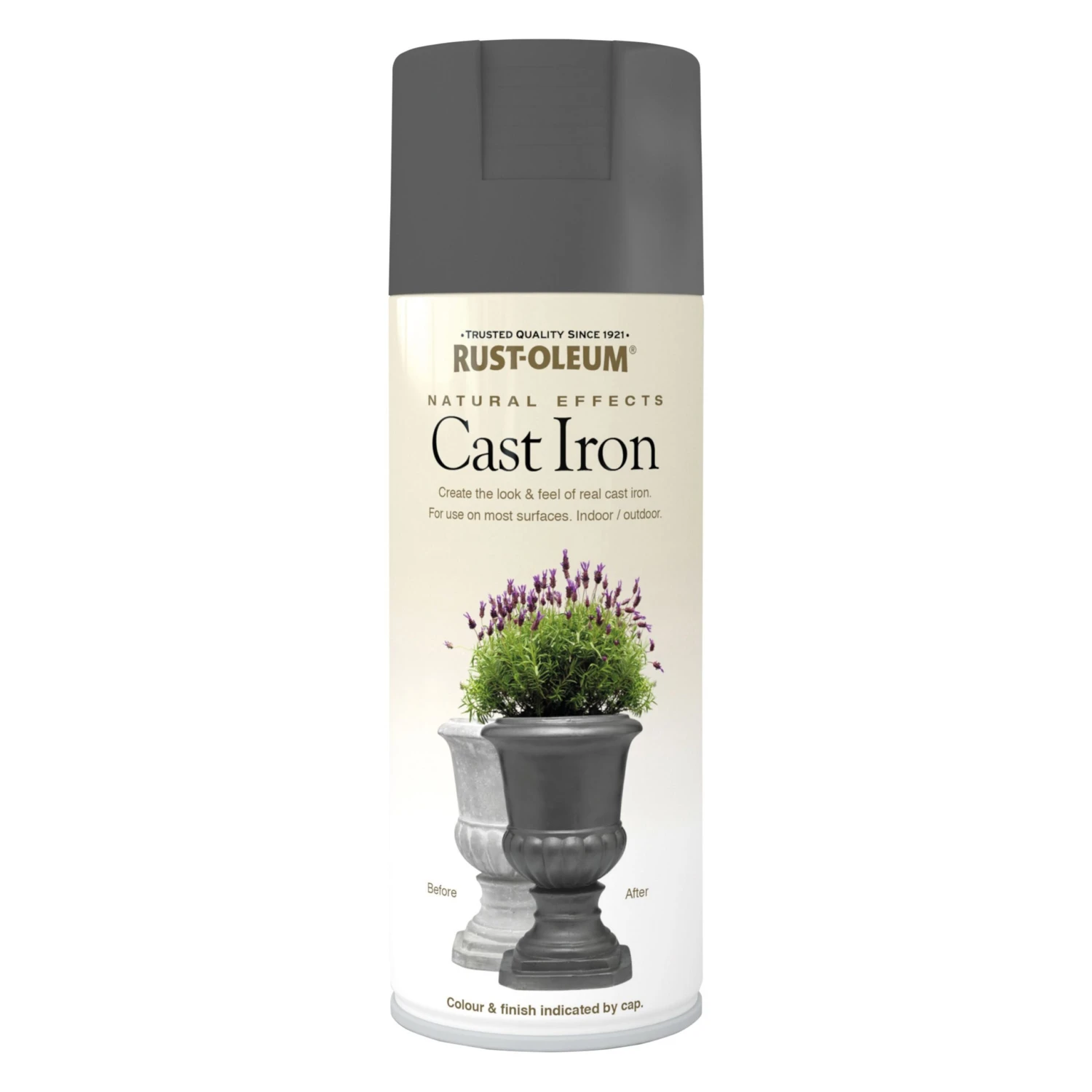 Rust-Oleum Natural Effects Matt Cast Iron Textured Effect Multi-surface Spray Paint, 400ml 4 Rust-Oleum Natural Effects Matt Cast Iron Textured Effect Multi-surface Spray Paint, 400ml - Image 2