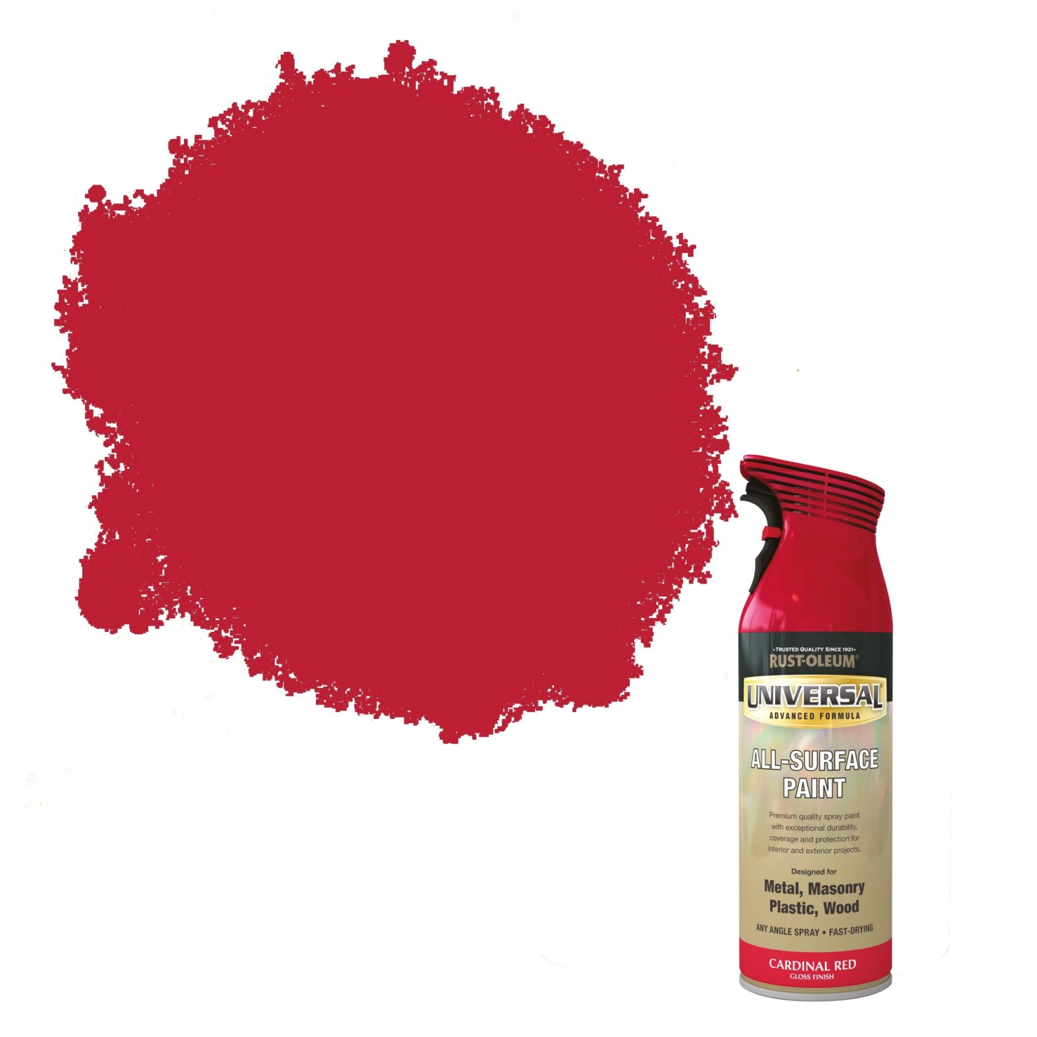 Rust-Oleum Universal Cardinal Red Gloss Multi-surface Spray Paint, 400ml 3 Rust-Oleum Universal Cardinal Red Gloss Multi-surface Spray Paint, 400ml