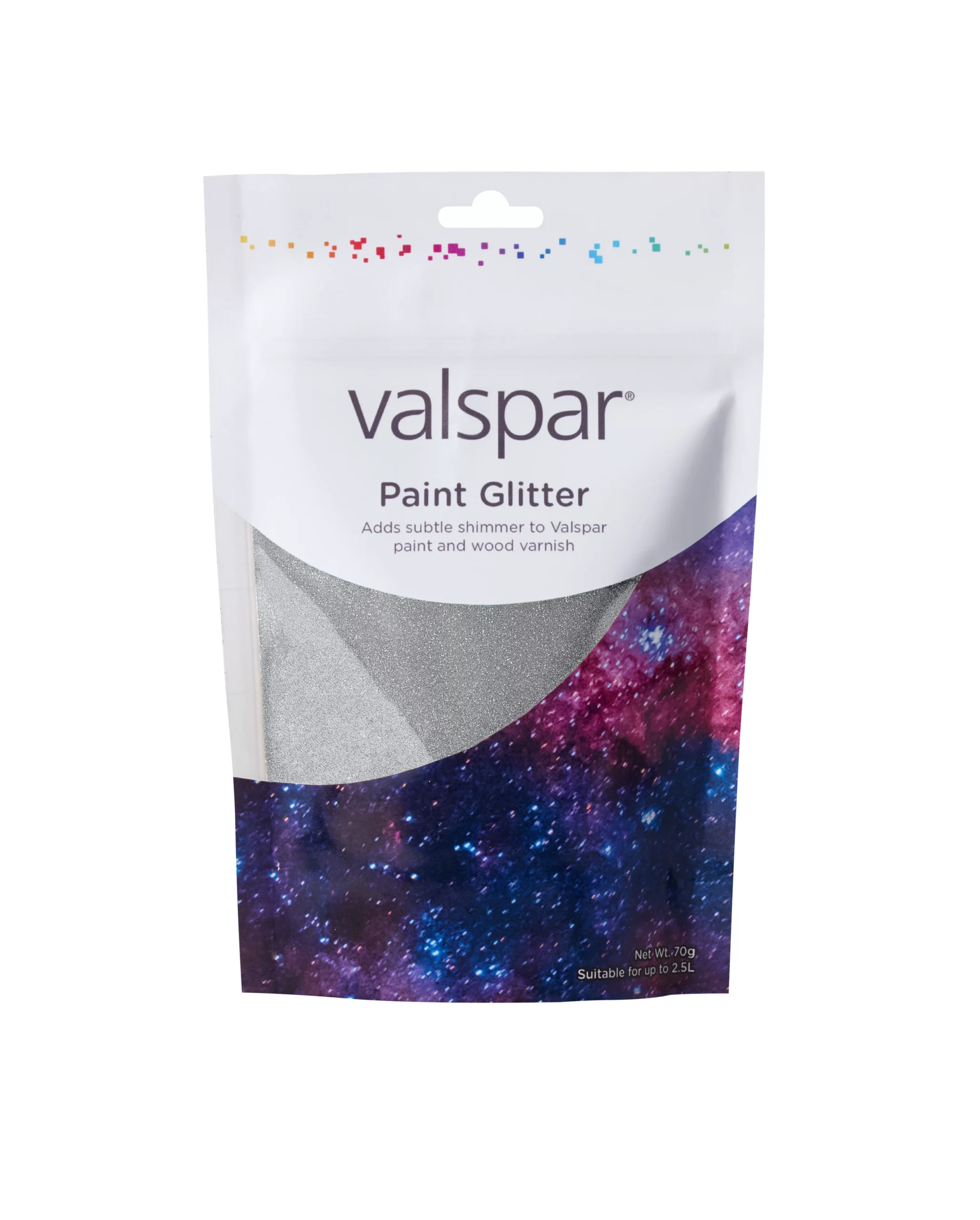 Valspar Silver Effect Paint Glitter Packet, 70g 2 Valspar Silver Effect Paint Glitter Packet, 70g